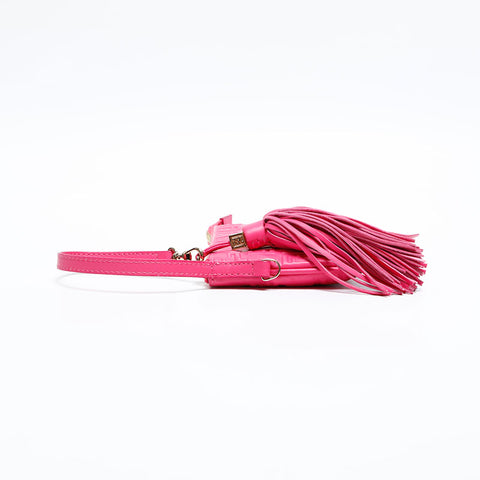 FENDI 8M0244 Leather Mini Fringe Pouch pink WS20122