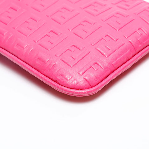 FENDI 8M0244 Leather Mini Fringe Pouch pink WS20122