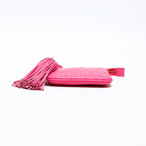 FENDI 8M0244 Leather Mini Fringe Pouch pink WS20122