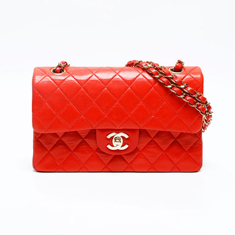 CHANEL 6th series 2000-2001 Matelasse 23 Double flap Chain Shoulder Bag Red WS20126