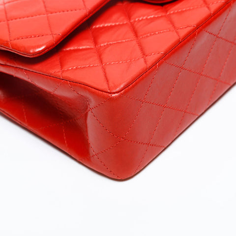 CHANEL 6th series 2000-2001 Matelasse 23 Double flap Chain Shoulder Bag Red WS20126