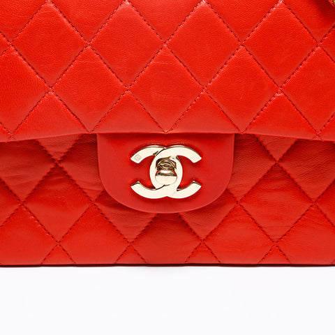 CHANEL 6th series 2000-2001 Matelasse 23 Double flap Chain Shoulder Bag Red WS20126