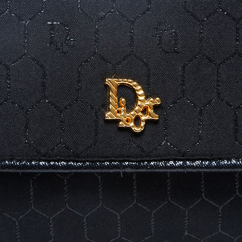 Christian Dior Honeycomb pattern logo Shoulder Bag black WS20128
