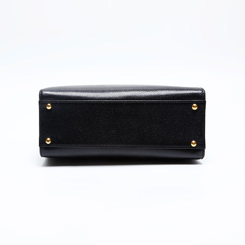 CHANEL No. 5 Caviar Skin Turnlock 1999-2000 Shoulder Bag black WS20131