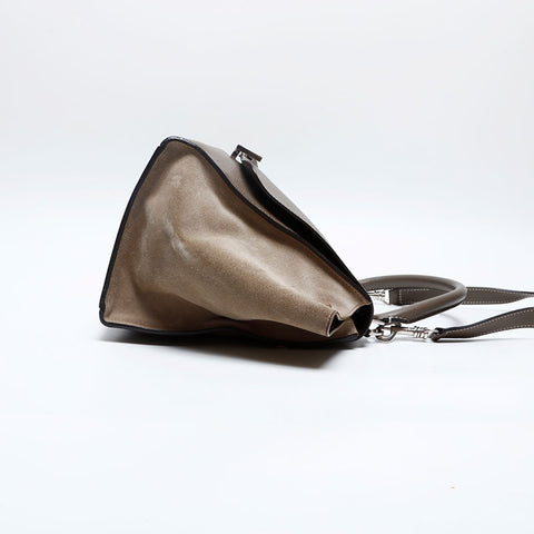CELINE Trapeze Leather Handbag gray WS20132