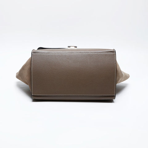 CELINE Trapeze Leather Handbag gray WS20132
