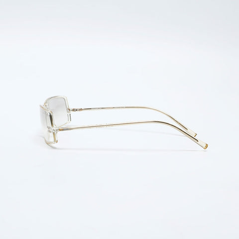 CHANEL Clear Frame Rhinestone Mini COCO Mark sunglasses clear WS20136
