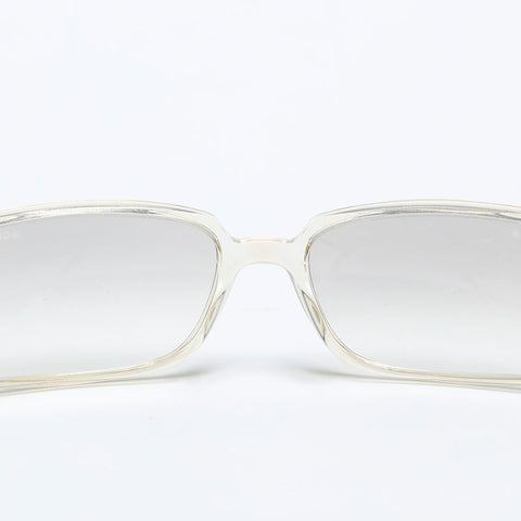 CHANEL Clear Frame Rhinestone Mini COCO Mark sunglasses clear WS20136