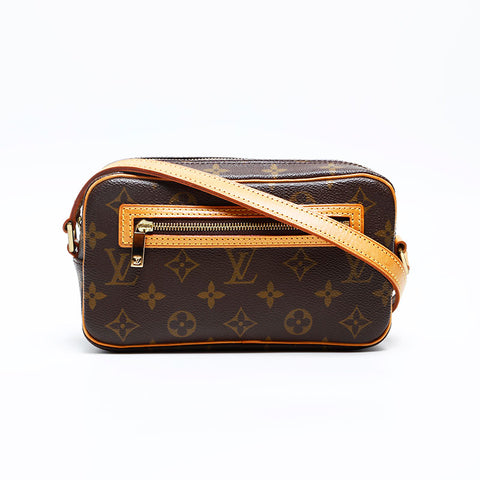 LOUIS VUITTON 2002 Monogram Pochette Cite Shoulder Bag Brown WS20142