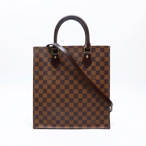 LOUIS VUITTON 2013 Damier Sac Plat PM Tote Bag Brown WS20144