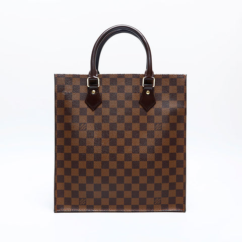 LOUIS VUITTON 2013 Damier Sac Plat PM Tote Bag Brown WS20144