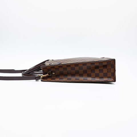 LOUIS VUITTON 2013 Damier Sac Plat PM Tote Bag Brown WS20144