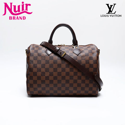 LOUIS VUITTON Damier Speedy Bandouliere 30 Handbag Brown WS20146