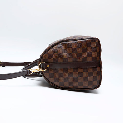 LOUIS VUITTON Damier Speedy Bandouliere 30 Handbag Brown WS20146