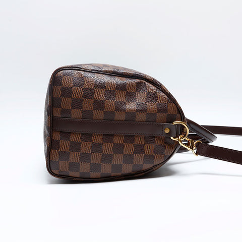 LOUIS VUITTON Damier Speedy Bandouliere 30 Handbag Brown WS20146