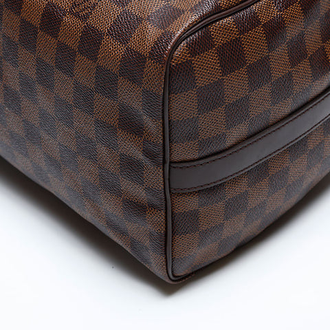 LOUIS VUITTON Damier Speedy Bandouliere 30 Handbag Brown WS20146