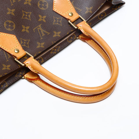 LOUIS VUITTON Monogram Sac Plat Tote Bag Brown WS20147