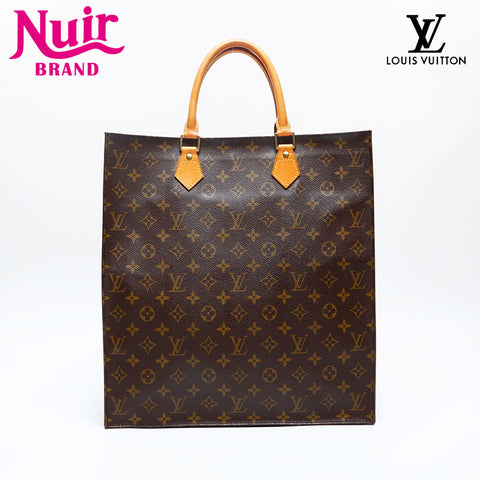 LOUIS VUITTON Monogram Sac Plat Tote Bag Brown WS20147