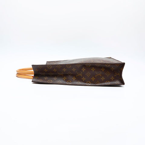 LOUIS VUITTON Monogram Sac Plat Tote Bag Brown WS20147