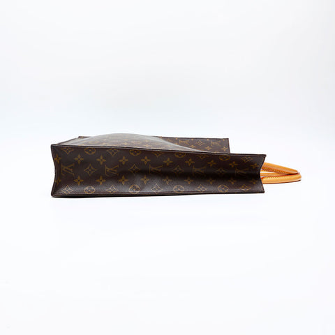 LOUIS VUITTON Monogram Sac Plat Tote Bag Brown WS20147