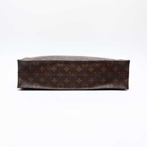 LOUIS VUITTON Monogram Sac Plat Tote Bag Brown WS20147