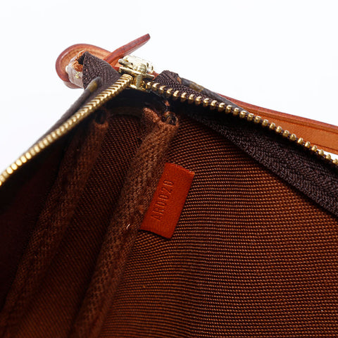 LOUIS VUITTON 2000 Monogram Pochette Accessoires Handbag Brown WS20148