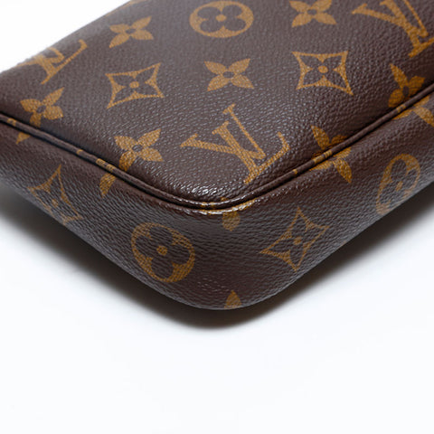 LOUIS VUITTON 2000 Monogram Pochette Accessoires Handbag Brown WS20148