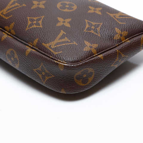 LOUIS VUITTON 2000 Monogram Pochette Accessoires Handbag Brown WS20148