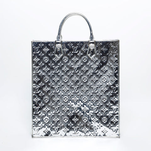 LOUIS VUITTON 2009 Monogram Miroir Sac Plat Tote Bag Silver WS20149