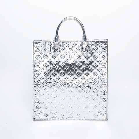 LOUIS VUITTON 2009 Monogram Miroir Sac Plat Tote Bag Silver WS20149