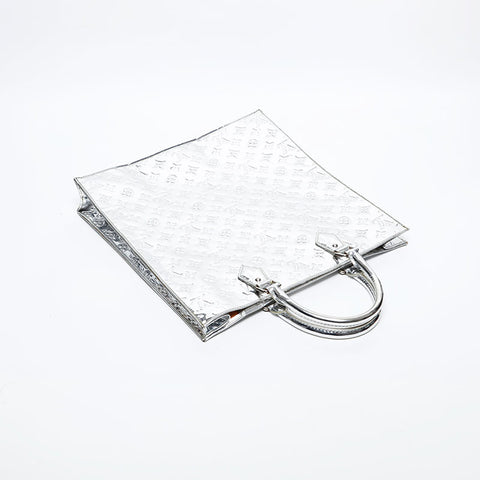 LOUIS VUITTON 2009 Monogram Miroir Sac Plat Tote Bag Silver WS20149