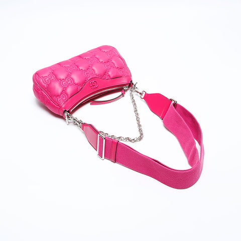 GUCCI GG Matelasse Chain Shoulder Bag pink WS20152