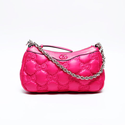 GUCCI GG Matelasse Chain Shoulder Bag pink WS20152