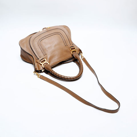 Chloe Marcy Leather Shoulder Bag Brown WS20153