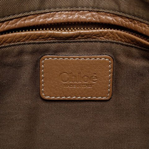 Chloe Marcy Leather Shoulder Bag Brown WS20153