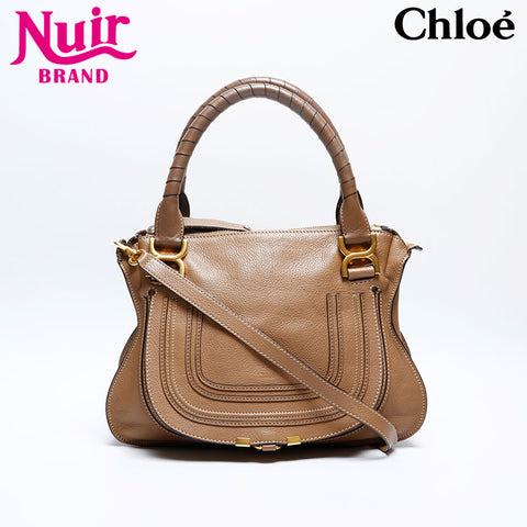 Chloe Marcy Leather Shoulder Bag Brown WS20153