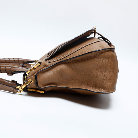 Chloe Marcy Leather Shoulder Bag Brown WS20153