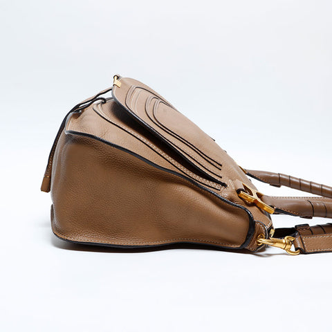 Chloe Marcy Leather Shoulder Bag Brown WS20153