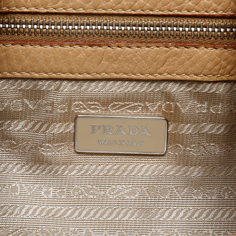 PRADA Logo leather one belt Shoulder Bag Brown WS20154