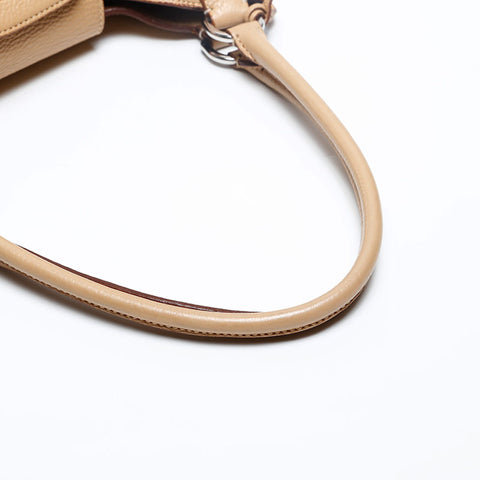 PRADA Logo leather one belt Shoulder Bag Brown WS20154