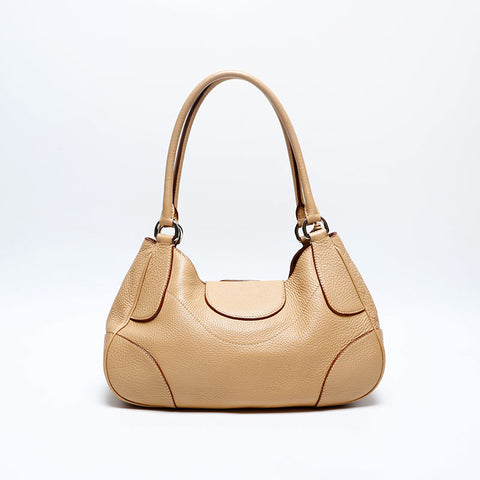 PRADA Logo leather one belt Shoulder Bag Brown WS20154