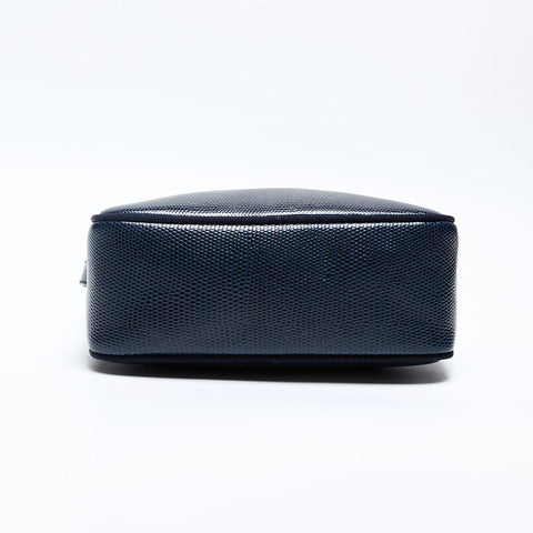 Salvatore Ferragamo Vara embossed leather Shoulder Bag Navy WS20155