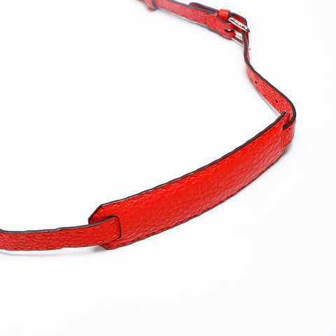 FENDI Leather Selleria Shoulder Bag Red WS20156