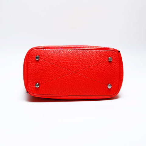 FENDI Leather Selleria Shoulder Bag Red WS20156