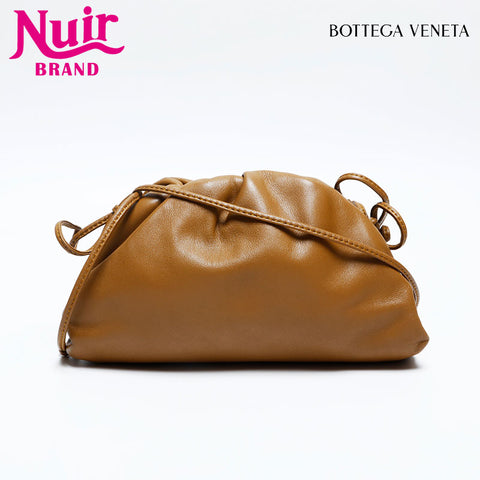 BOTTEGAVENETA Mini Pouch Leather Shoulder Bag Brown WS20157