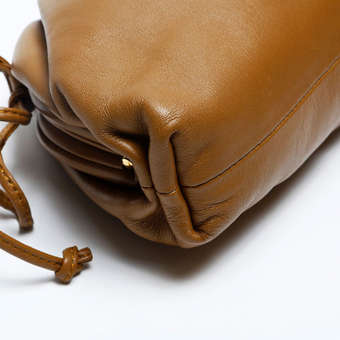 BOTTEGAVENETA Mini Pouch Leather Shoulder Bag Brown WS20157