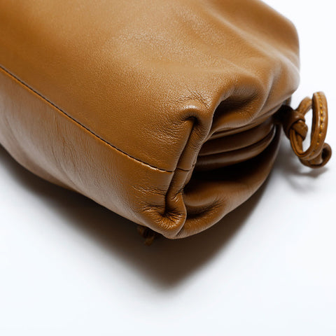 BOTTEGAVENETA Mini Pouch Leather Shoulder Bag Brown WS20157