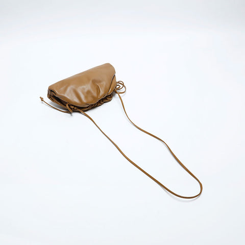 BOTTEGAVENETA Mini Pouch Leather Shoulder Bag Brown WS20157