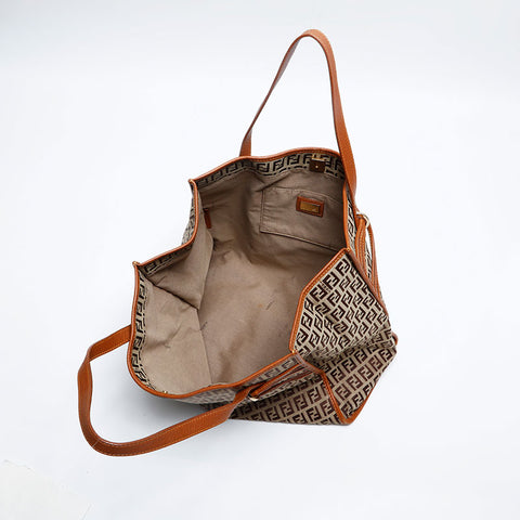 FENDI Zucchino Tote Bag Brown WS20158
