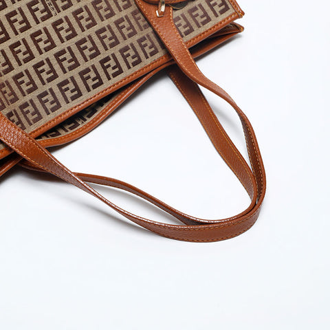 FENDI Zucchino Tote Bag Brown WS20158